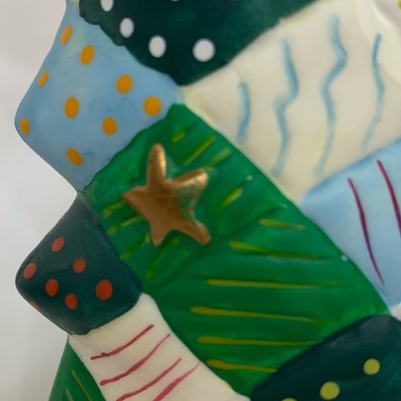 Vintage Scott’s Christmas Tree Hand Painted Ceramic Candle Stick Holderers - Picture 8 of 16